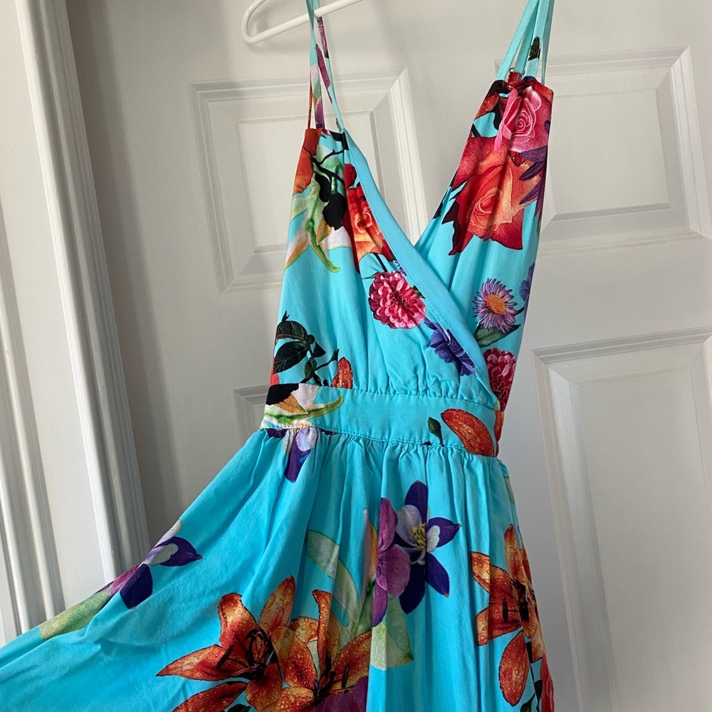 Blue floral LF romper